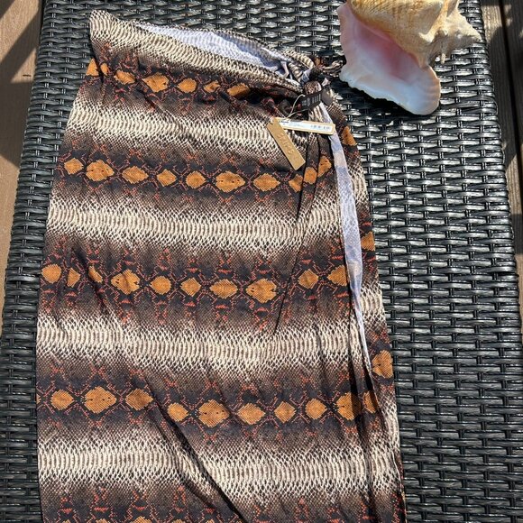 Ladies SKIMS Summer Mesh Handkerchief Top Desert Snake Print 2Xl/3XL NWT - Picture 1 of 3